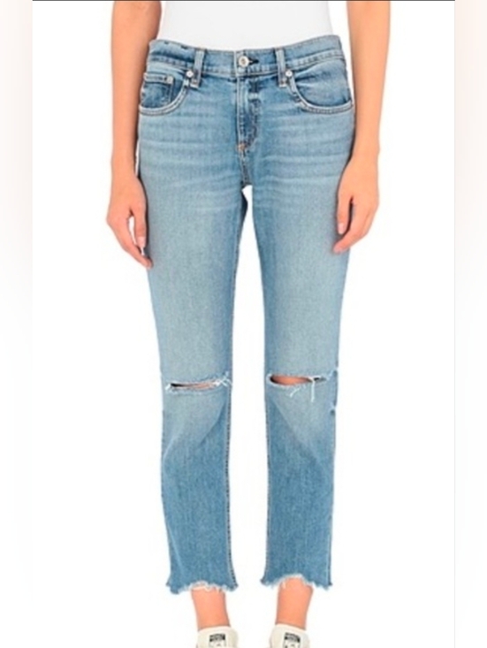 rag & bone Denim - ❤️ RAG & BONE DRE CAPRI SLIM CROPPED JEANS, DISTRESSED, 4 (27)